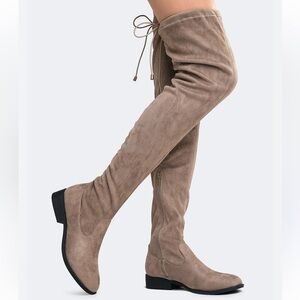 Aldo Beige Suede Over-the-Knee Boots